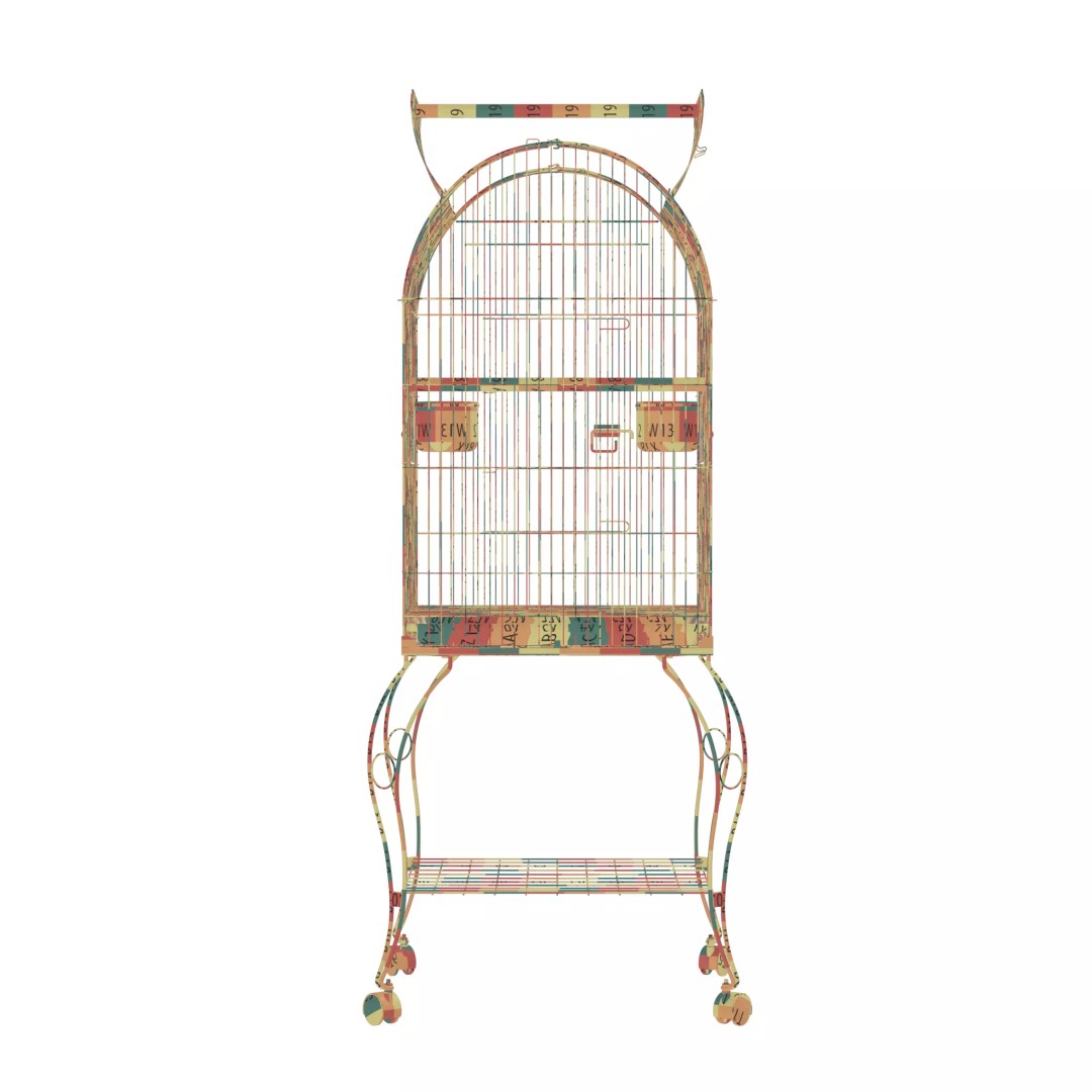 Open Top Bird Cage 3D Model – High Poly PBR Asset, FBX - View 25