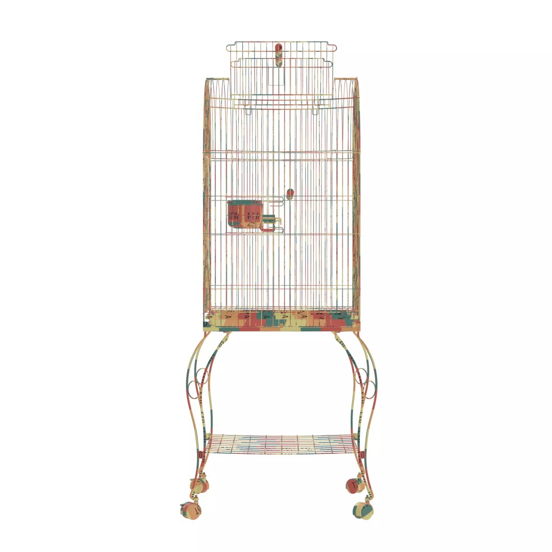 Open Top Bird Cage 3D Model – High Poly PBR Asset, FBX - View 27