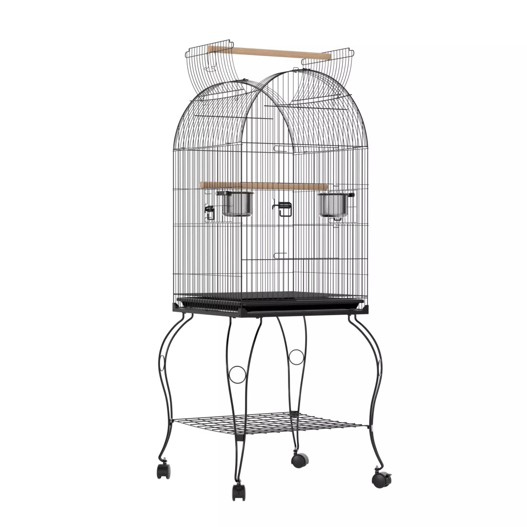 Open Top Bird Cage 3D Model – High Poly PBR Asset, FBX - View 3