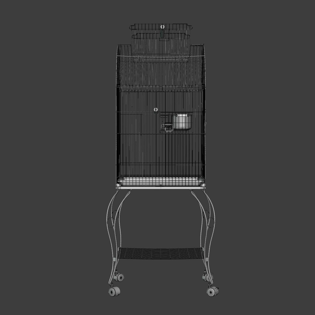 Open Top Bird Cage 3D Model – High Poly PBR Asset, FBX - View 31