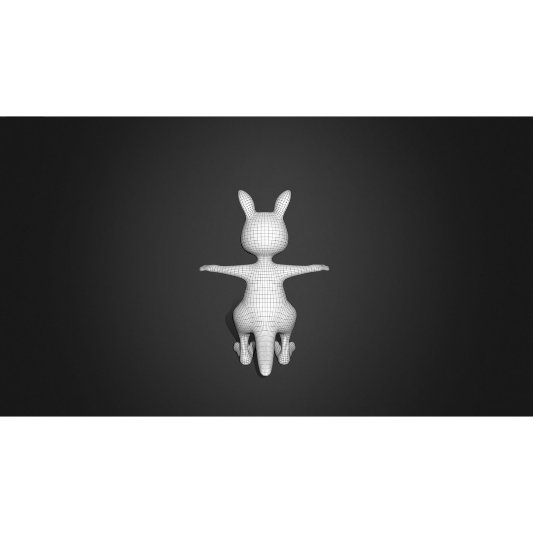 Kangaroo Mother 3D Model – Rigged Cartoon Character for Games, FBX - View 11