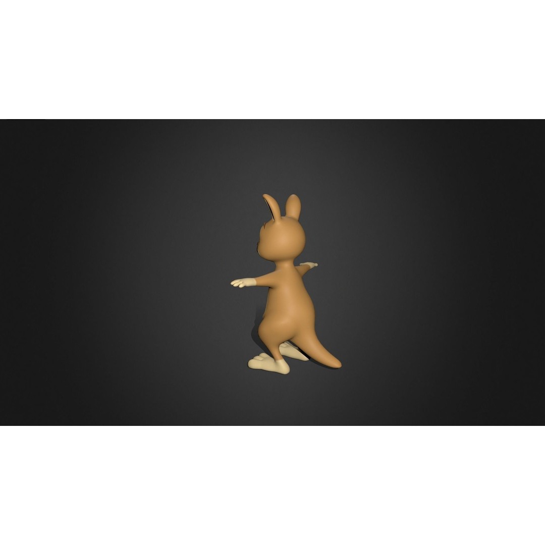 Kangaroo Mother 3D Model – Rigged Cartoon Character for Games, FBX - View 12