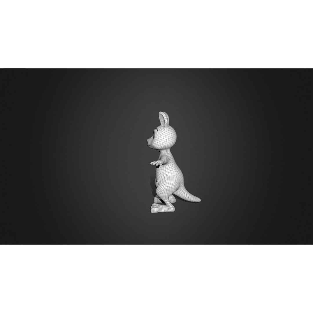 Kangaroo Mother 3D Model – Rigged Cartoon Character for Games, FBX - View 15