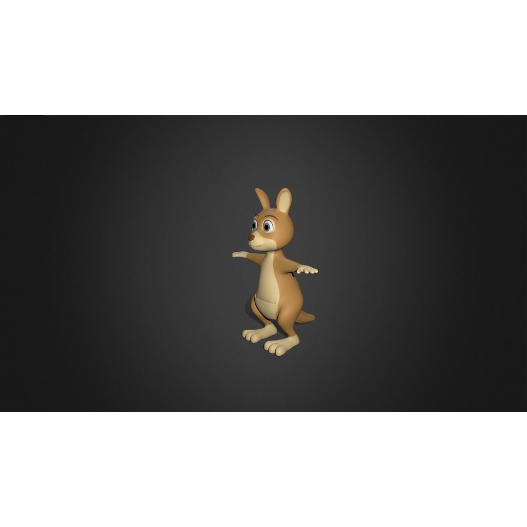 Kangaroo Mother 3D Model – Rigged Cartoon Character for Games, FBX - View 18