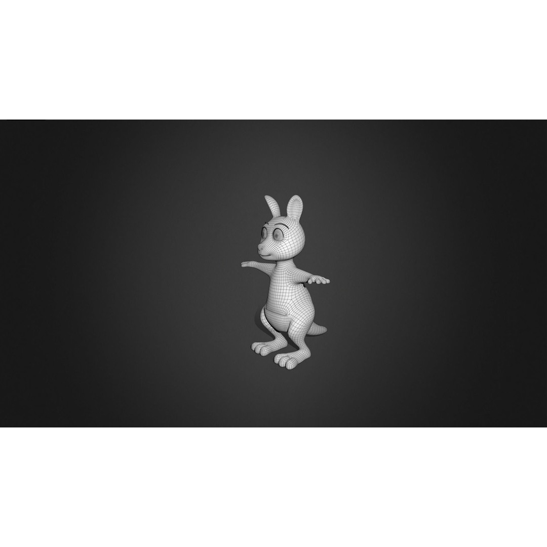 Kangaroo Mother 3D Model – Rigged Cartoon Character for Games, FBX - View 19
