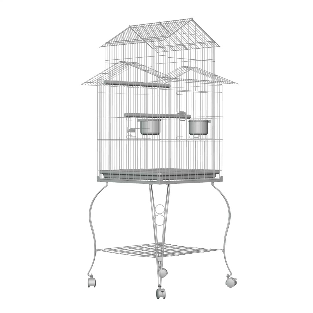140cm Bird Cage 3D Model – PBR Textured Game Asset, FBX - View 14