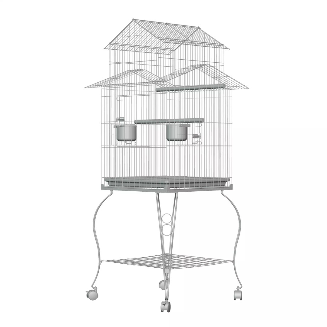 140cm Bird Cage 3D Model – PBR Textured Game Asset, FBX - View 20