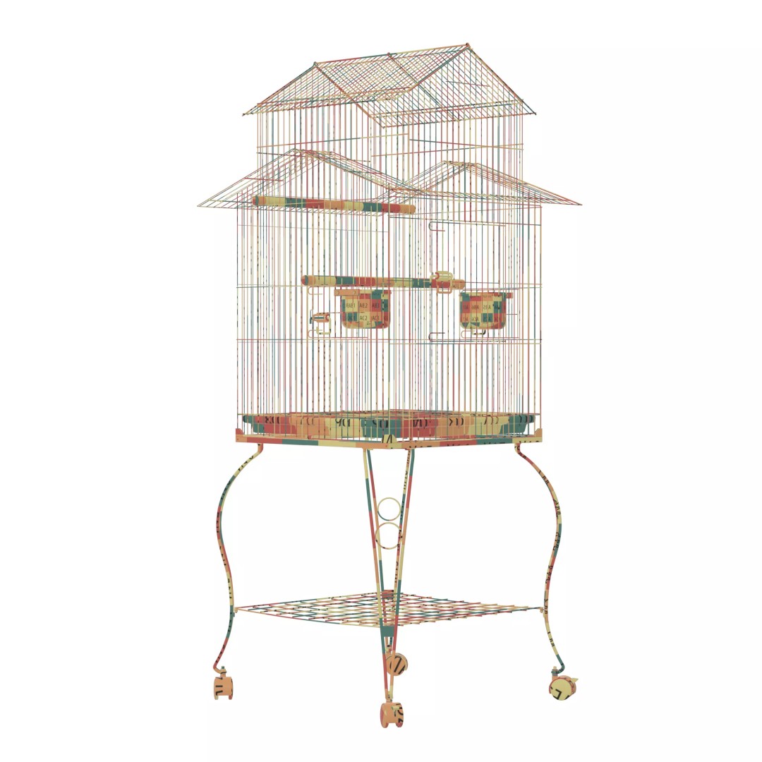 140cm Bird Cage 3D Model – PBR Textured Game Asset, FBX - View 22