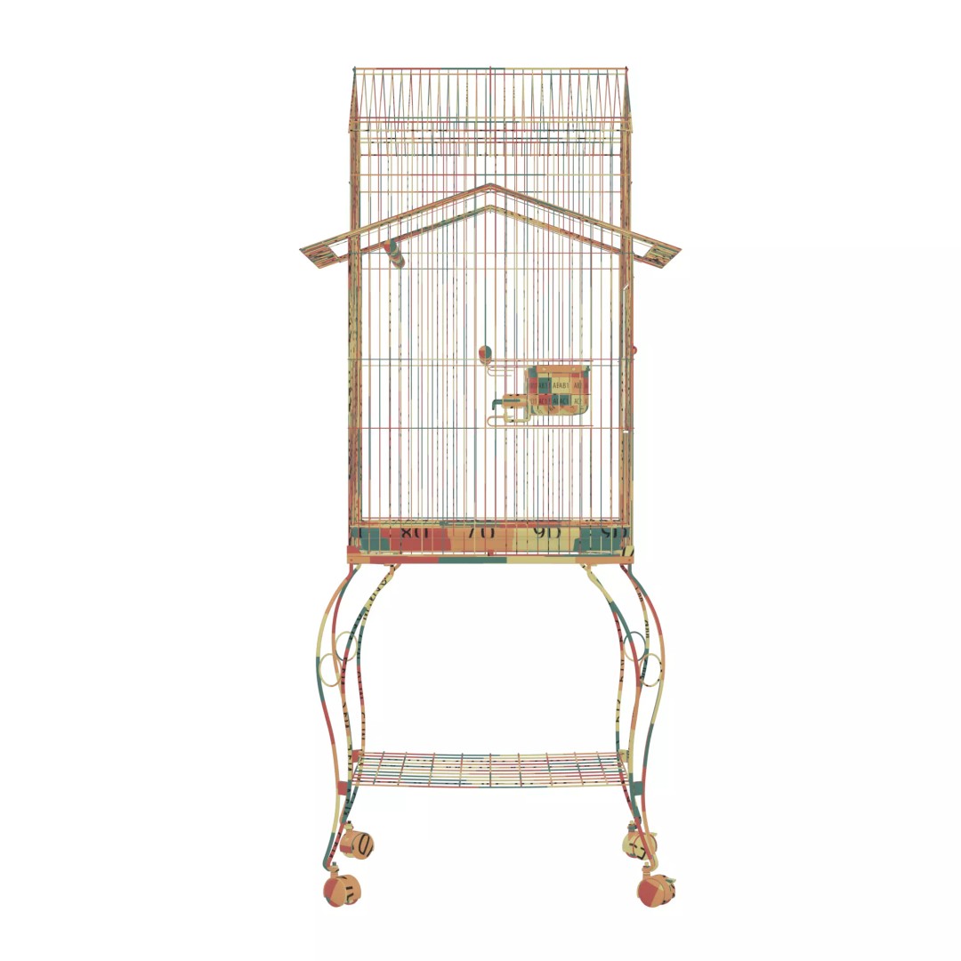 140cm Bird Cage 3D Model – PBR Textured Game Asset, FBX - View 23