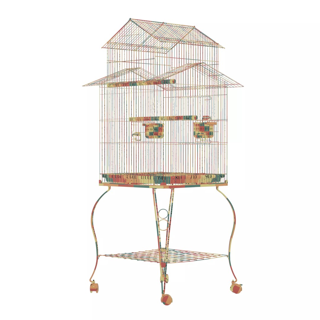 140cm Bird Cage 3D Model – PBR Textured Game Asset, FBX - View 24