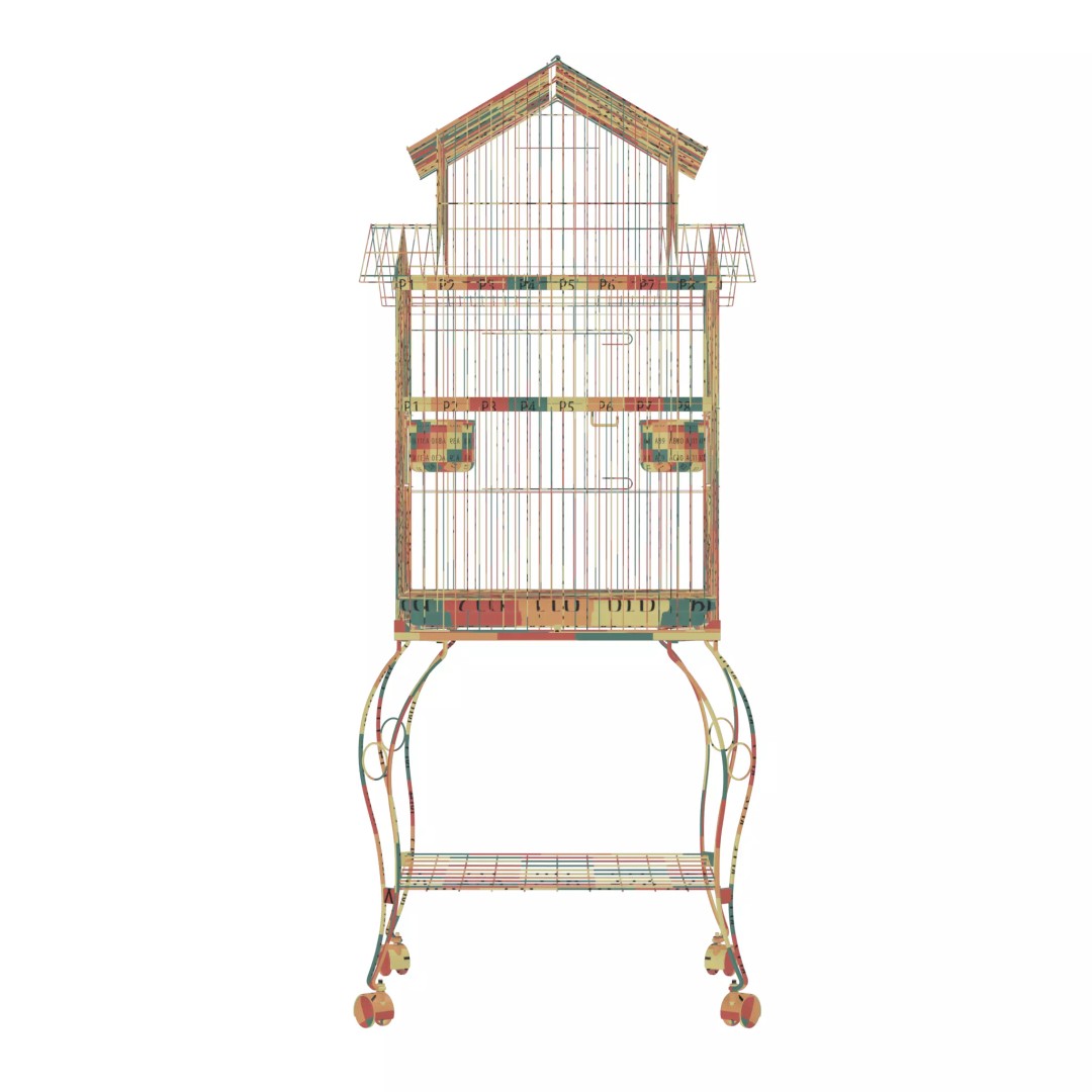 140cm Bird Cage 3D Model – PBR Textured Game Asset, FBX - View 25