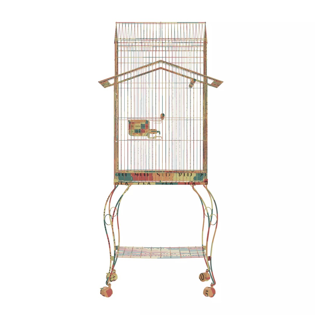 140cm Bird Cage 3D Model – PBR Textured Game Asset, FBX - View 27