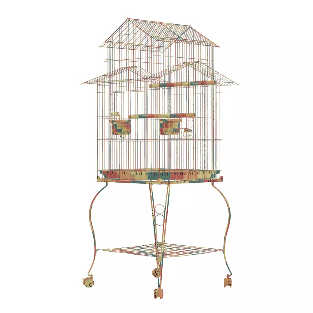 140cm Bird Cage 3D Model – PBR Textured Game Asset, FBX - View 28