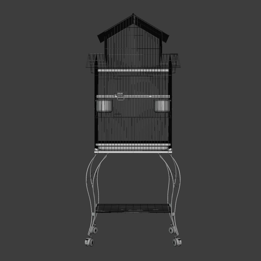 140cm Bird Cage 3D Model – PBR Textured Game Asset, FBX - View 29