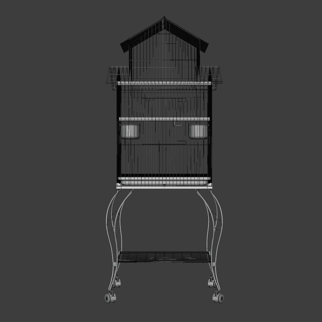 140cm Bird Cage 3D Model – PBR Textured Game Asset, FBX - View 33