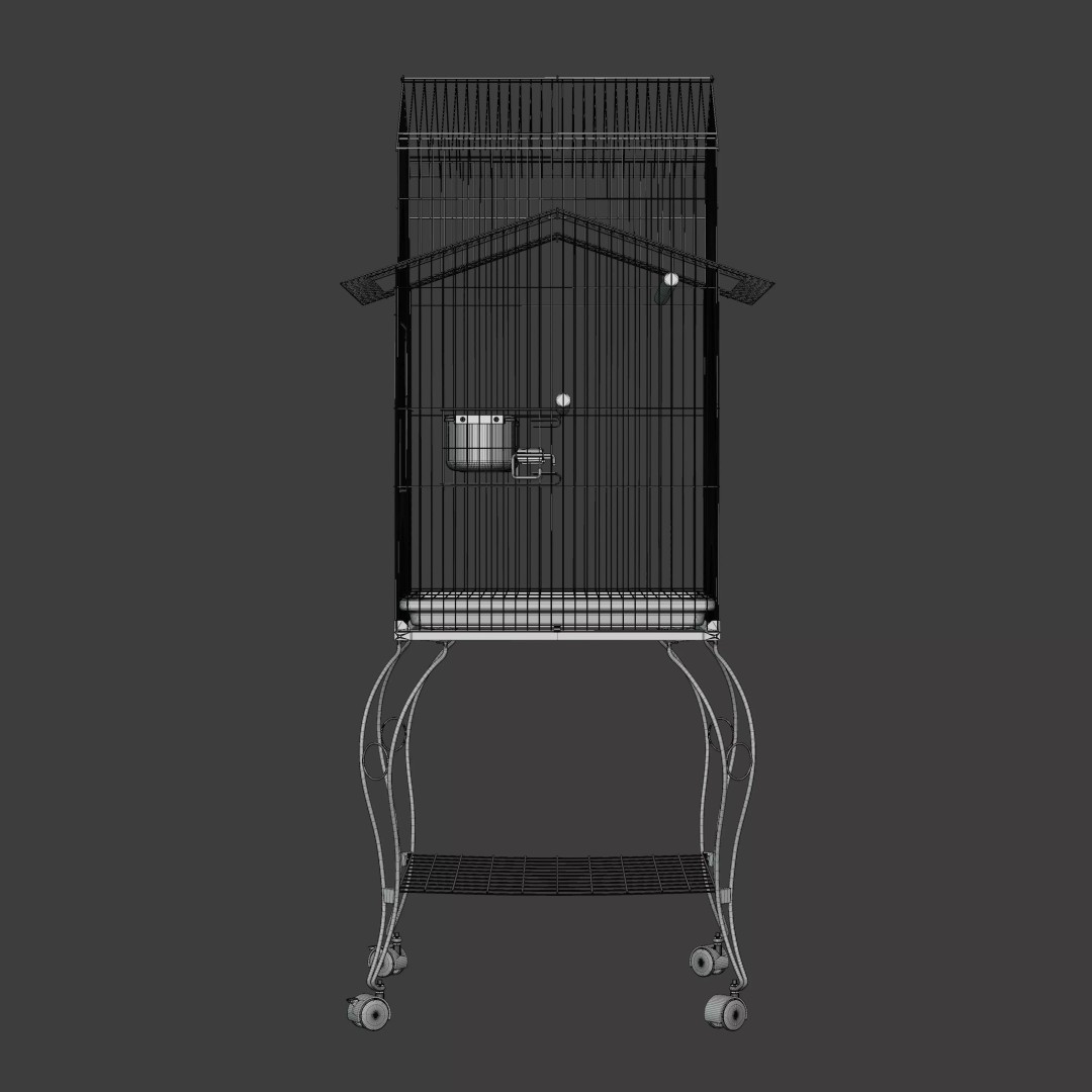 140cm Bird Cage 3D Model – PBR Textured Game Asset, FBX - View 34