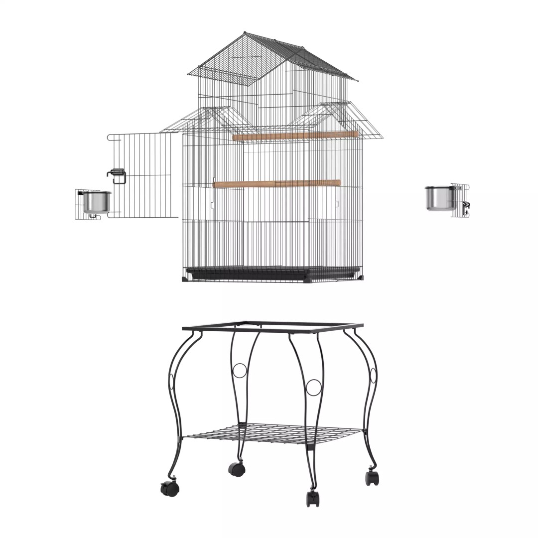 140cm Bird Cage 3D Model – PBR Textured Game Asset, FBX - View 4