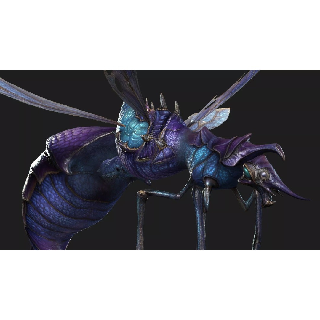 Bee Monster-B2 3D Model – Low Poly Animated Insect, FBX, Blender - View 14