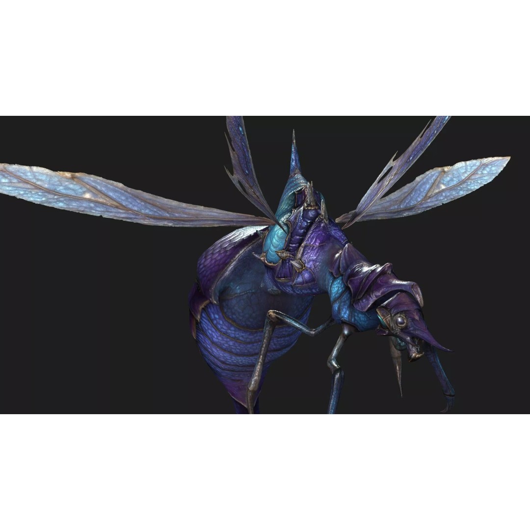 Bee Monster-B2 3D Model – Low Poly Animated Insect, FBX, Blender - View 16