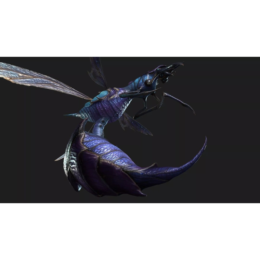 Bee Monster-B2 3D Model – Low Poly Animated Insect, FBX, Blender - View 5