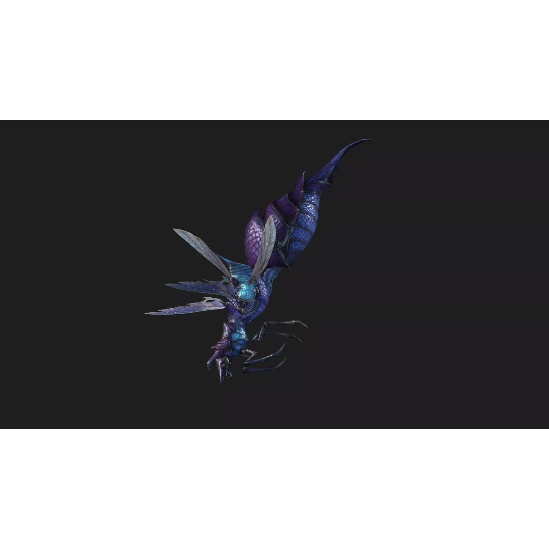 Bee Monster-B2 3D Model – Low Poly Animated Insect, FBX, Blender - View 6