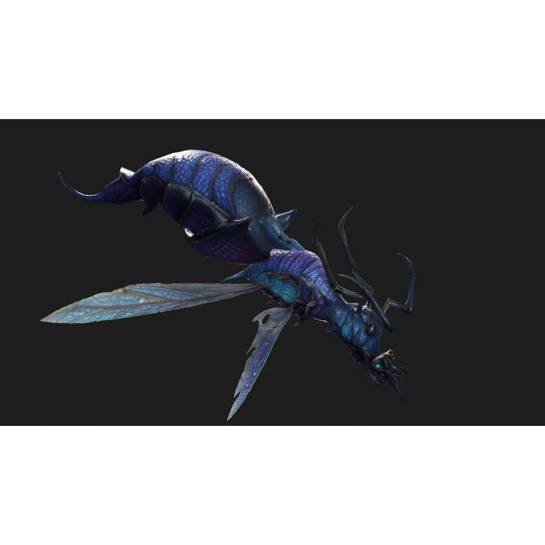 Bee Monster-B2 3D Model – Low Poly Animated Insect, FBX, Blender - View 8