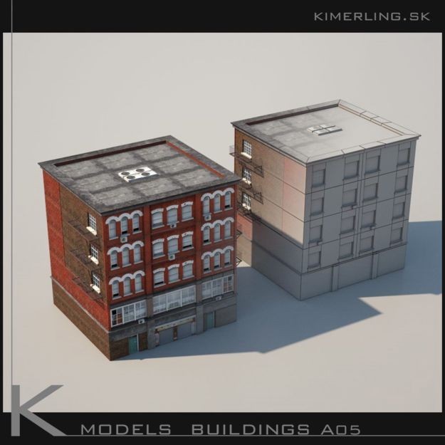 Building Pack A - Low-Poly Game-Ready 3D Model - View 13