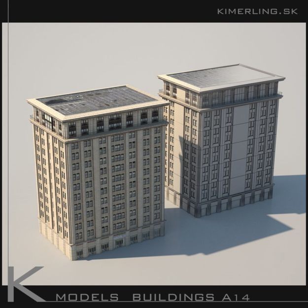 Building Pack A - Low-Poly Game-Ready 3D Model - View 3