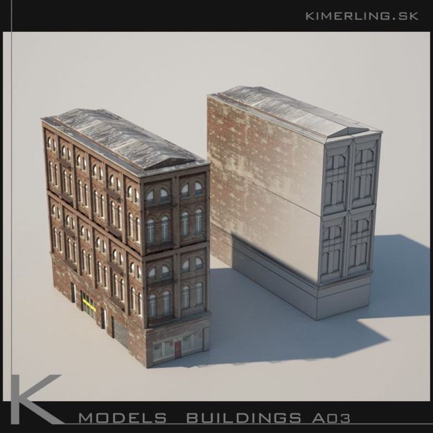Building Pack A - Low-Poly Game-Ready 3D Model - View 9
