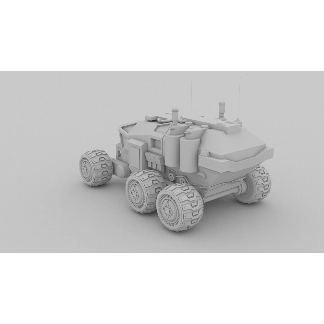 Mars Rover 3D Model – Low Poly Space Vehicle, FBX, PBR Textures - View 21