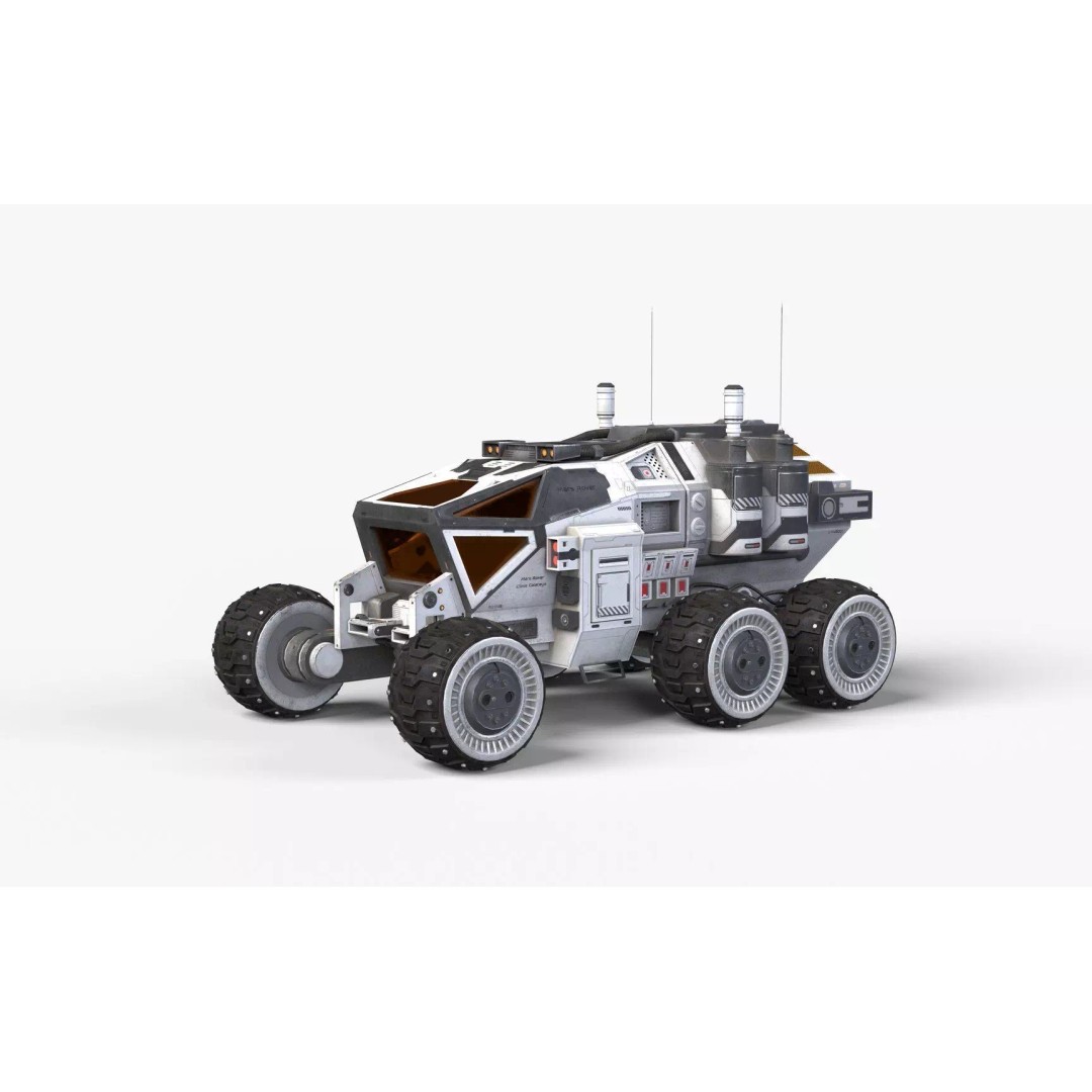Mars Rover 3D Model – Low Poly Space Vehicle, FBX, PBR Textures - View 22