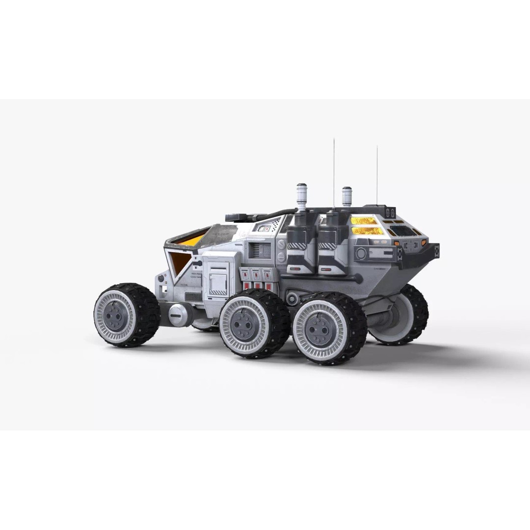 Mars Rover 3D Model – Low Poly Space Vehicle, FBX, PBR Textures - View 26