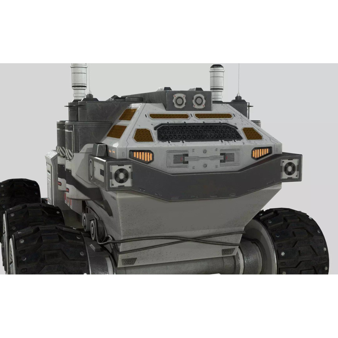 Mars Rover 3D Model – Low Poly Space Vehicle, FBX, PBR Textures - View 32