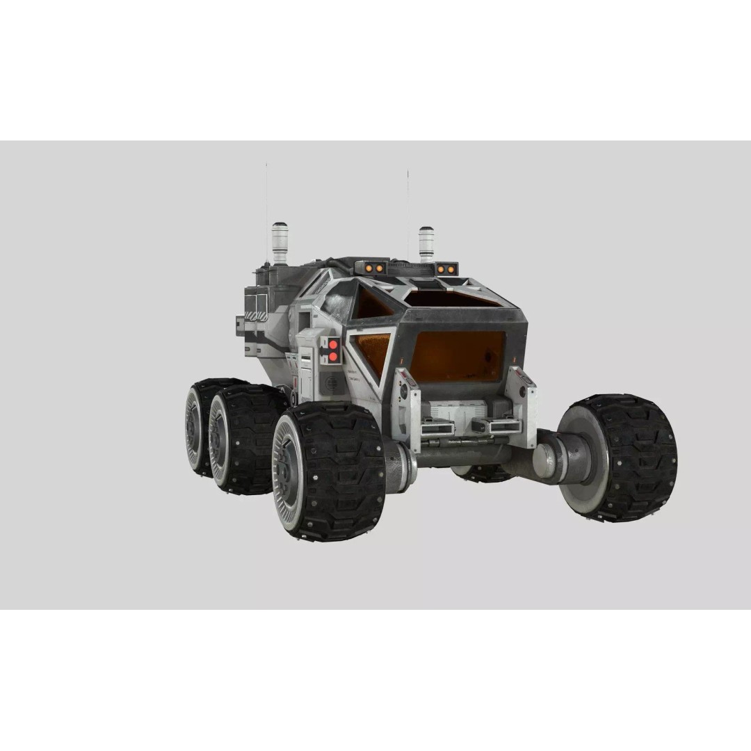 Mars Rover 3D Model – Low Poly Space Vehicle, FBX, PBR Textures - View 33