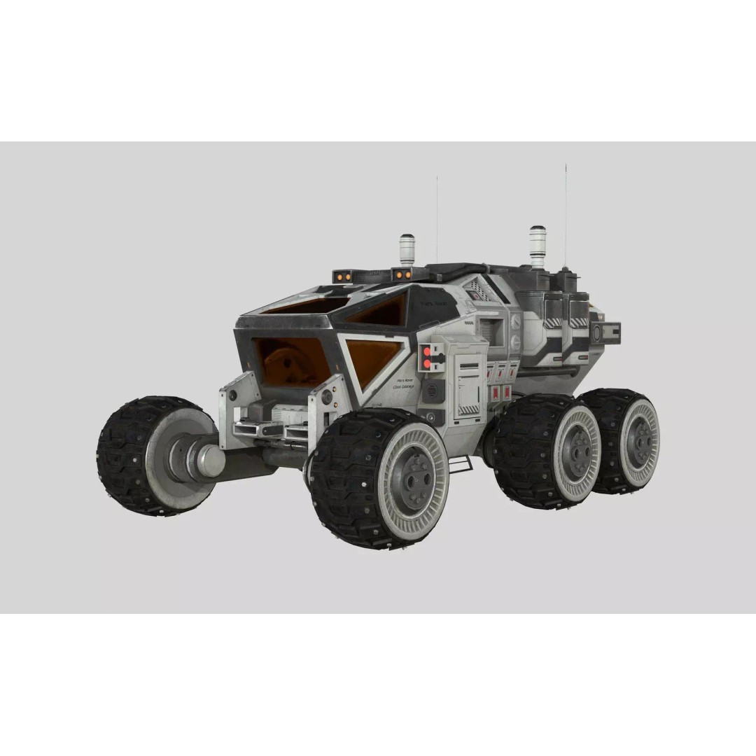 Mars Rover 3D Model – Low Poly Space Vehicle, FBX, PBR Textures - View 35