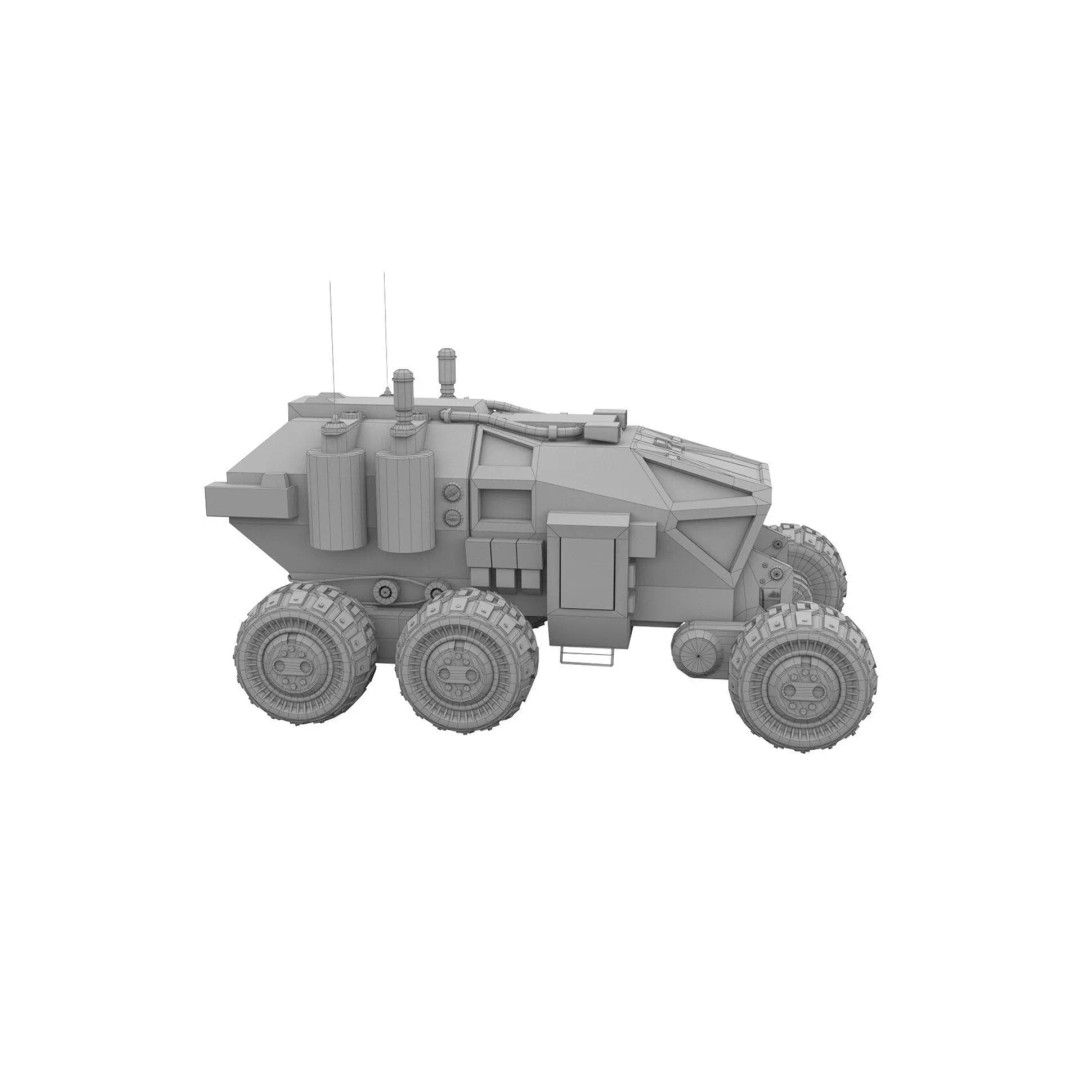 Mars Rover 3D Model – Low Poly Space Vehicle, FBX, PBR Textures - View 36