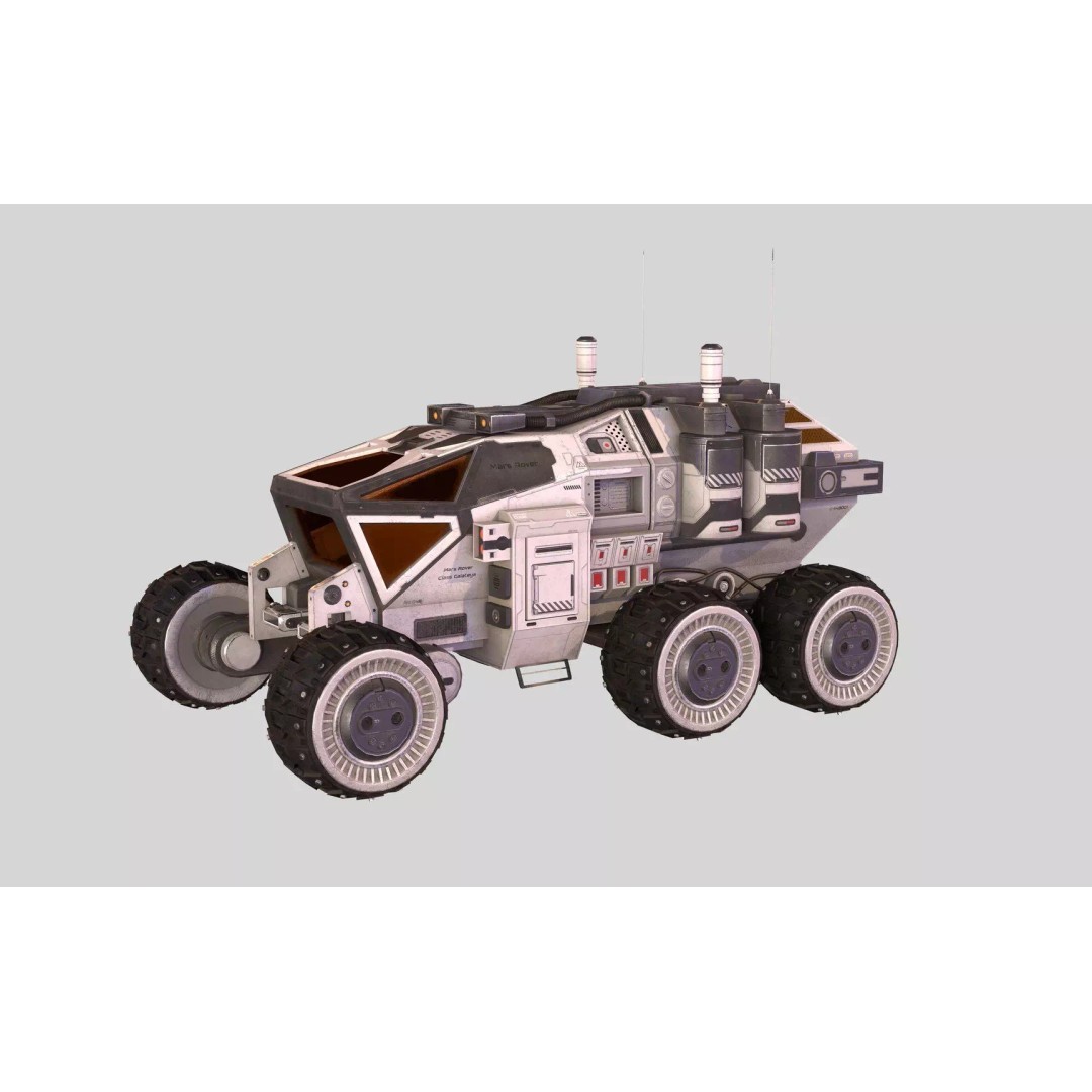 Mars Rover 3D Model – Low Poly Space Vehicle, FBX, PBR Textures - View 39