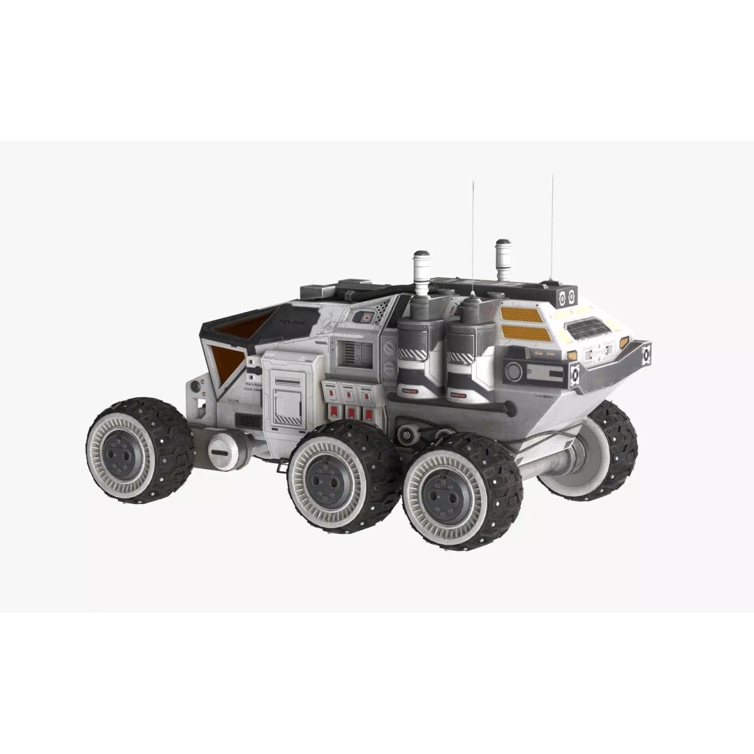 Mars Rover 3D Model – Low Poly Space Vehicle, FBX, PBR Textures - View 40