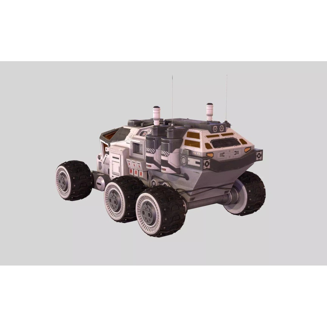Mars Rover 3D Model – Low Poly Space Vehicle, FBX, PBR Textures - View 41