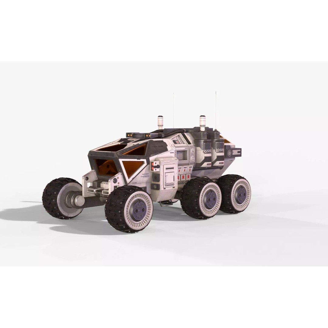 Mars Rover 3D Model – Low Poly Space Vehicle, FBX, PBR Textures - View 42