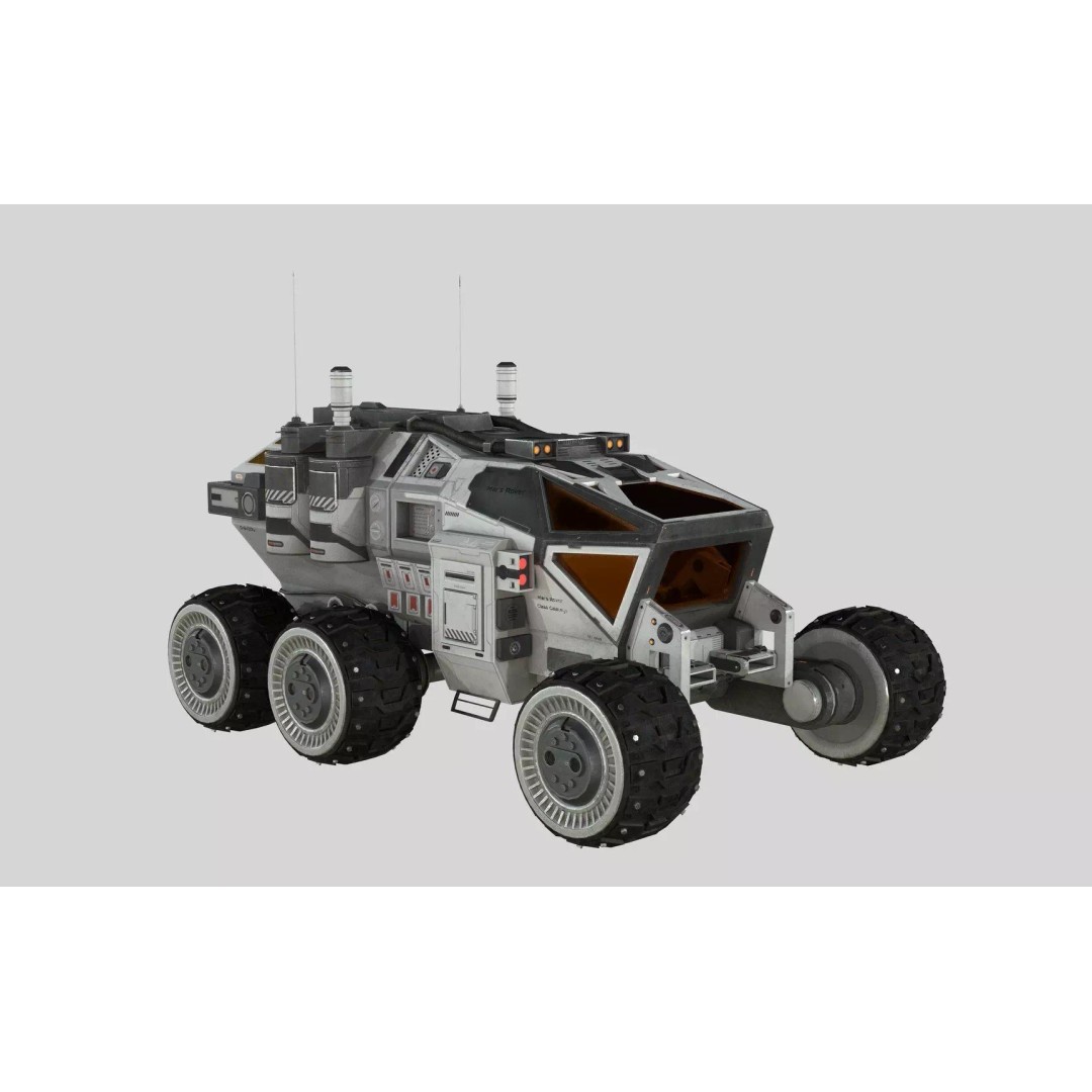 Mars Rover 3D Model – Low Poly Space Vehicle, FBX, PBR Textures - View 43