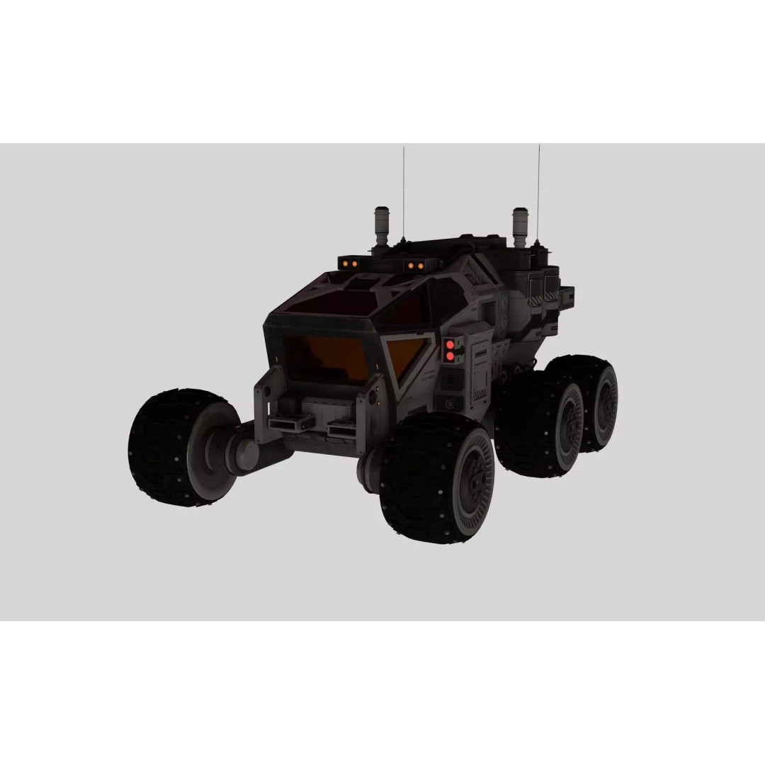 Mars Rover 3D Model – Low Poly Space Vehicle, FBX, PBR Textures - View 44