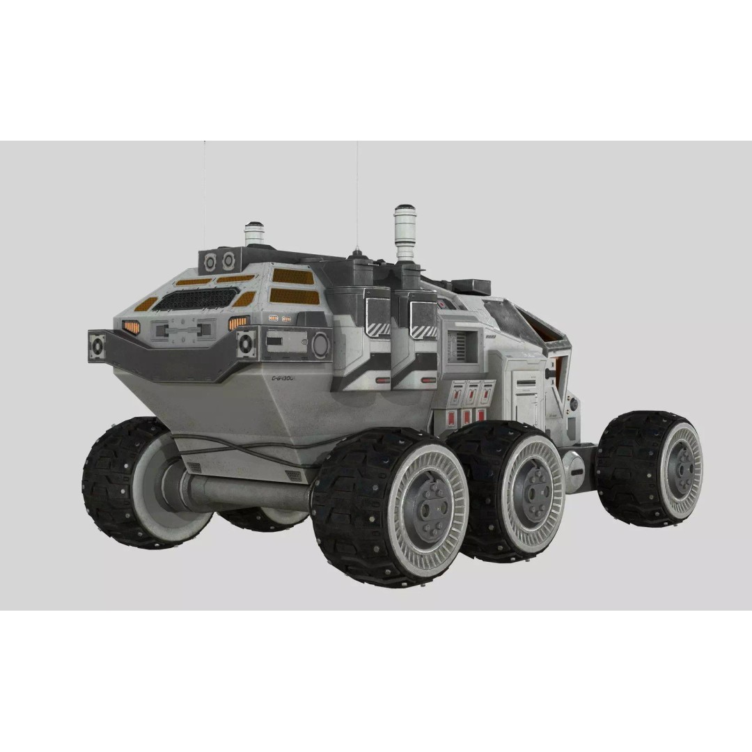 Mars Rover 3D Model – Low Poly Space Vehicle, FBX, PBR Textures - View 45