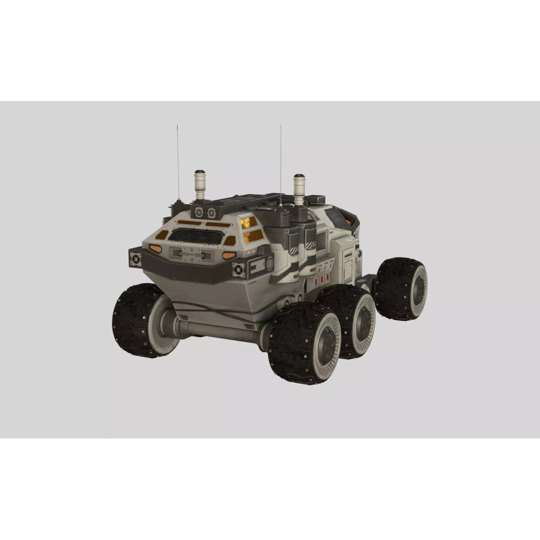 Mars Rover 3D Model – Low Poly Space Vehicle, FBX, PBR Textures - View 47