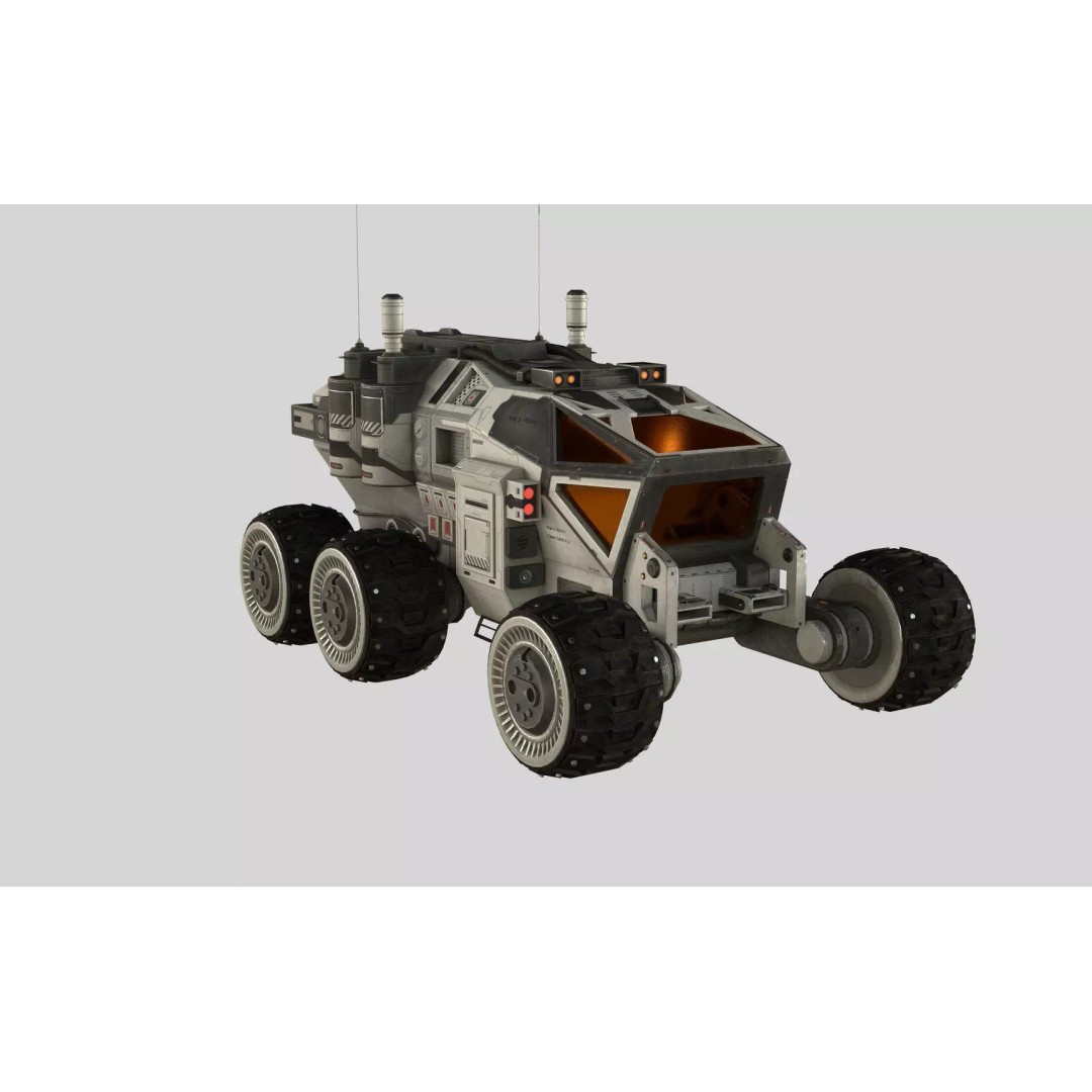 Mars Rover 3D Model – Low Poly Space Vehicle, FBX, PBR Textures - View 48