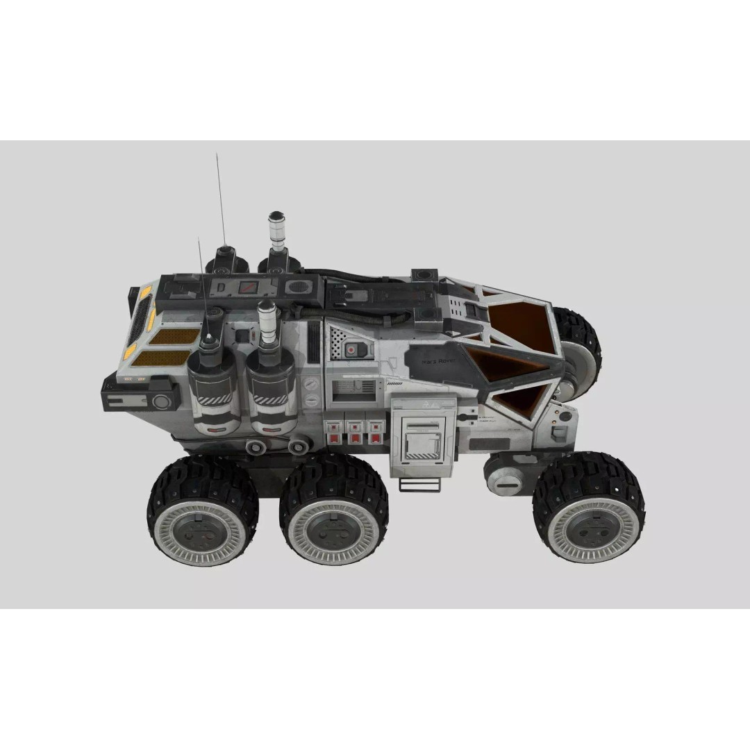 Mars Rover 3D Model – Low Poly Space Vehicle, FBX, PBR Textures - View 50