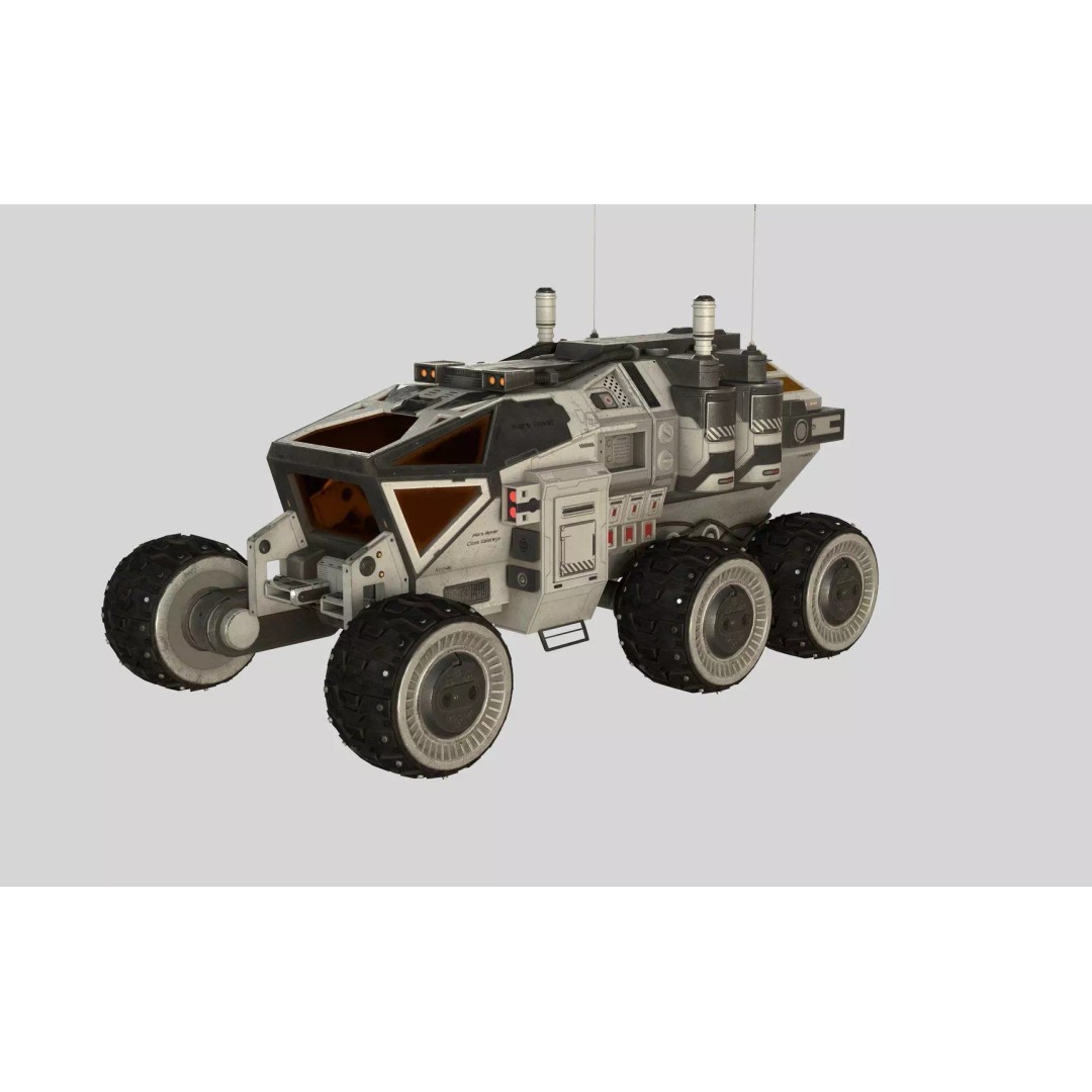 Mars Rover 3D Model – Low Poly Space Vehicle, FBX, PBR Textures - View 52
