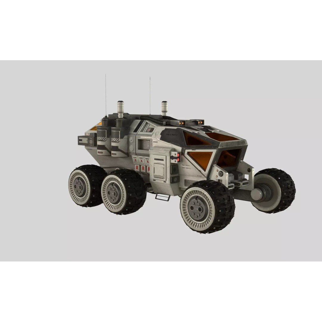 Mars Rover 3D Model – Low Poly Space Vehicle, FBX, PBR Textures - View 53