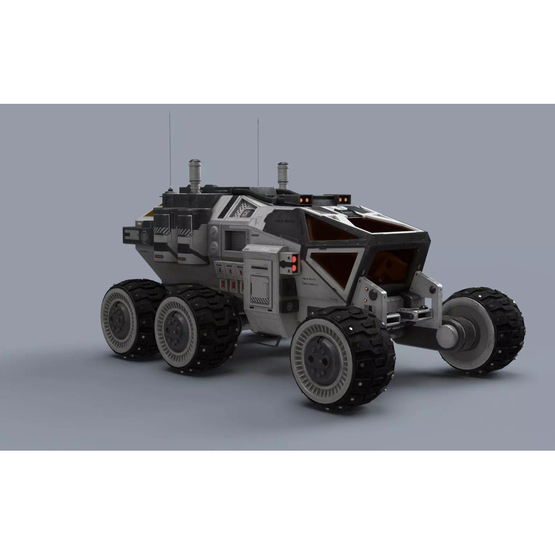 Mars Rover 3D Model – Low Poly Space Vehicle, FBX, PBR Textures - View 54