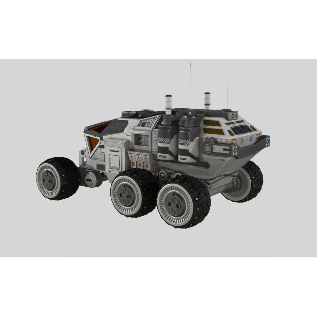 Mars Rover 3D Model – Low Poly Space Vehicle, FBX, PBR Textures - View 55